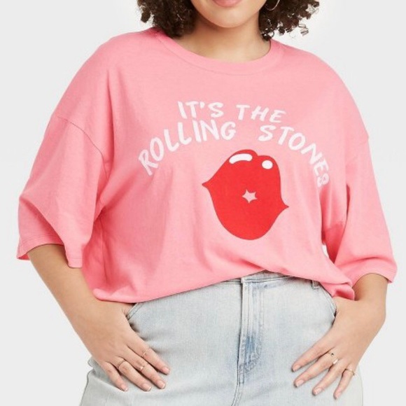 NEW ROLLING STONES KISS LIPS PINK SHIRT LOGO BAND - Picture 13 of 16